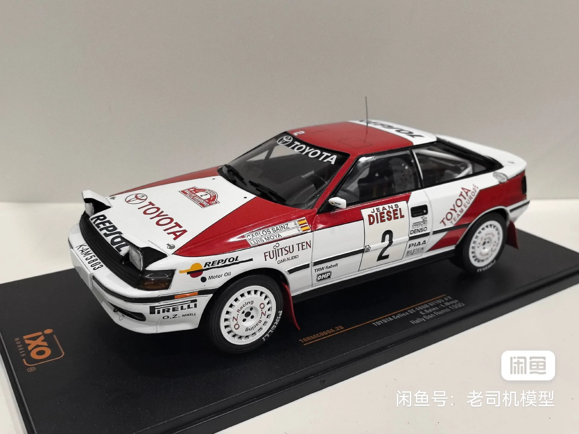 

Diecast IXO 1/18 Scale TOYOTA CELICA GT FOUR #2 1990 Toyota Rally Alloy Car Model Collectible Toy Gift Souvenir Display Ornament