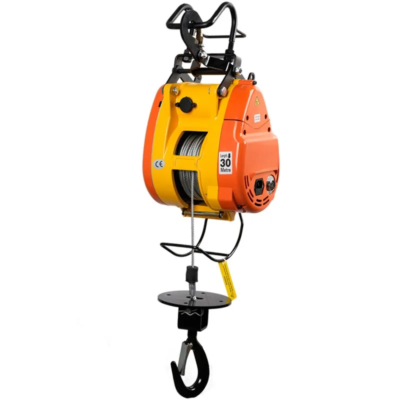 

LTH Electric Hoist, 500 KG Wireless Control Crane Portable Electric Winch with Remote Control, Electric Hoist with Steel Wire