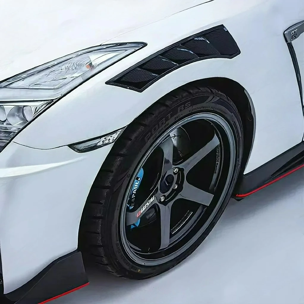 

Exact-Match FORNissan GTR R35 2008-2018 Front Fenders Nismo Style Fiberglass Carbon