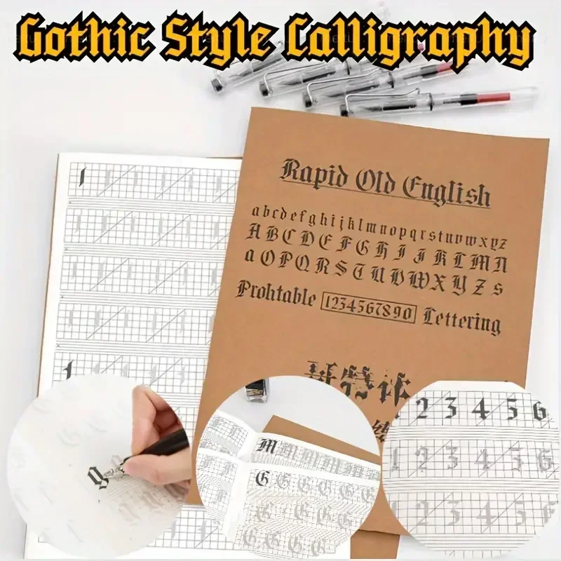 English Calligraphy and Gothic Calligraphy Copying Workbook Beautiful English Font Learn English Copybook Libros Livros