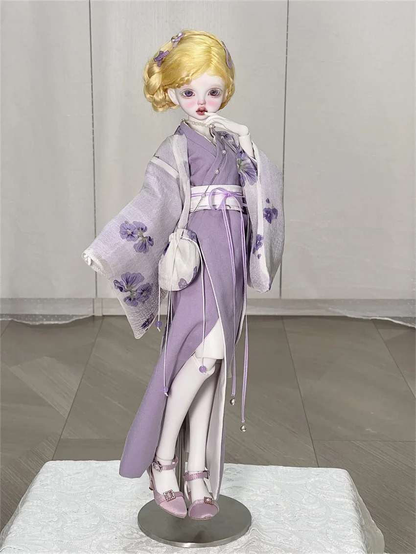 In Stock BJD/SD Shoes 1/3 1/4 High Heels Girls Silk Pointy One-button High Heels Multi-colored BJD Doll Accessories