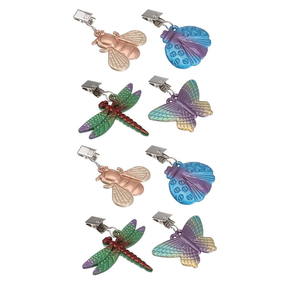 

8pcs Tablecloth Clips Alloy Fixed Pendants Dining Decor Smooth Edge Outdoor Picnic Cloth Weights