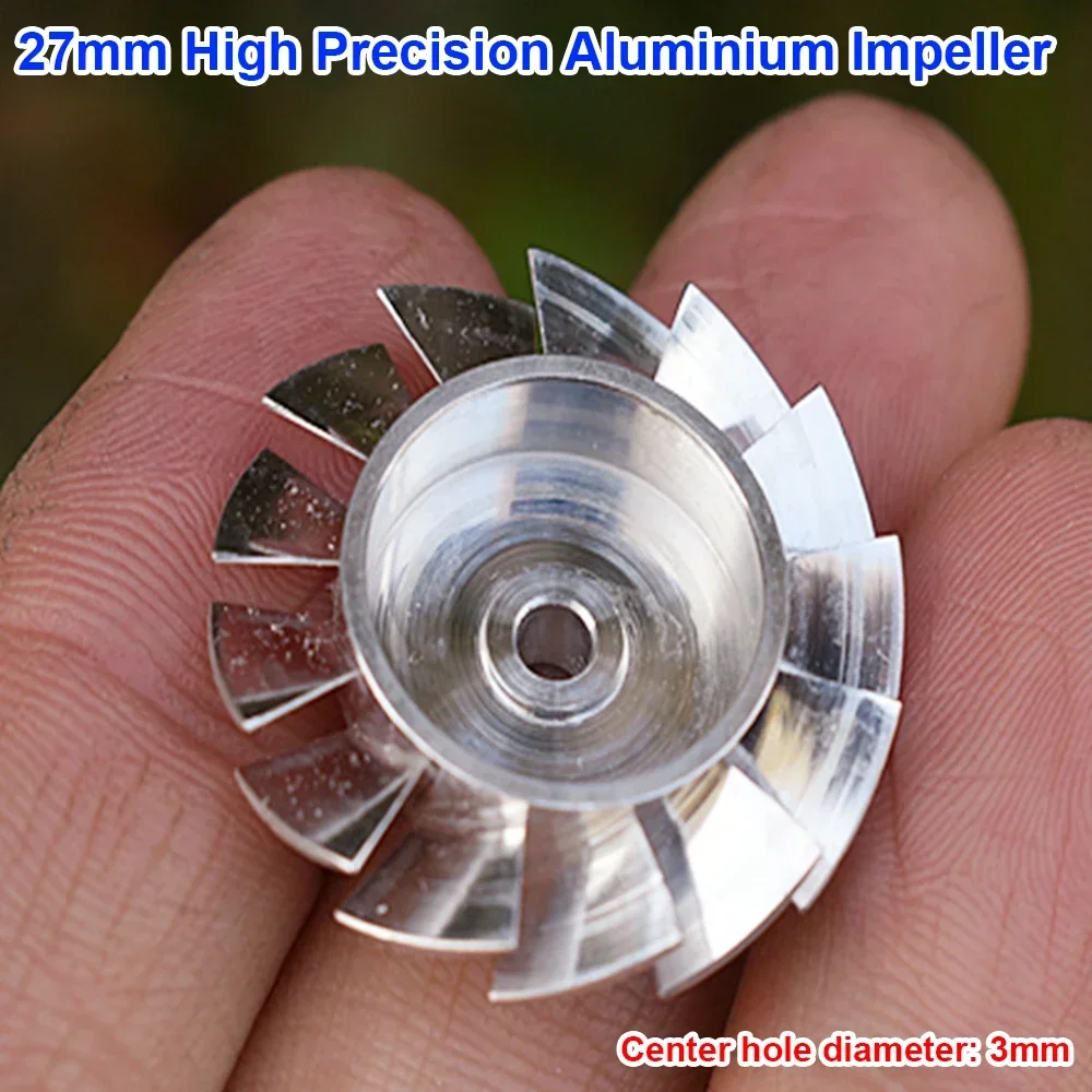 27mm Aluminum Fan Blade Impeller Durable Hair Dryer Parts CNC Machined High Precision Aluminium Impeller Repair Accessory 1PC