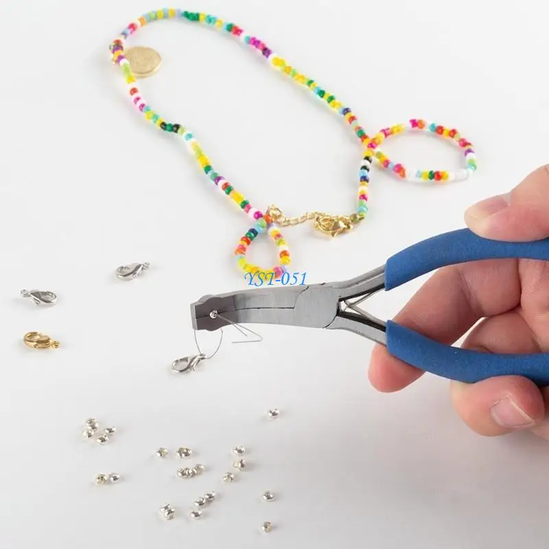 

E15A Ergonomic Jewelry plier Round Hole Plier Multifunctional Plier Handy Bead Clamp for Craft Enthusiasts and Hobbyists