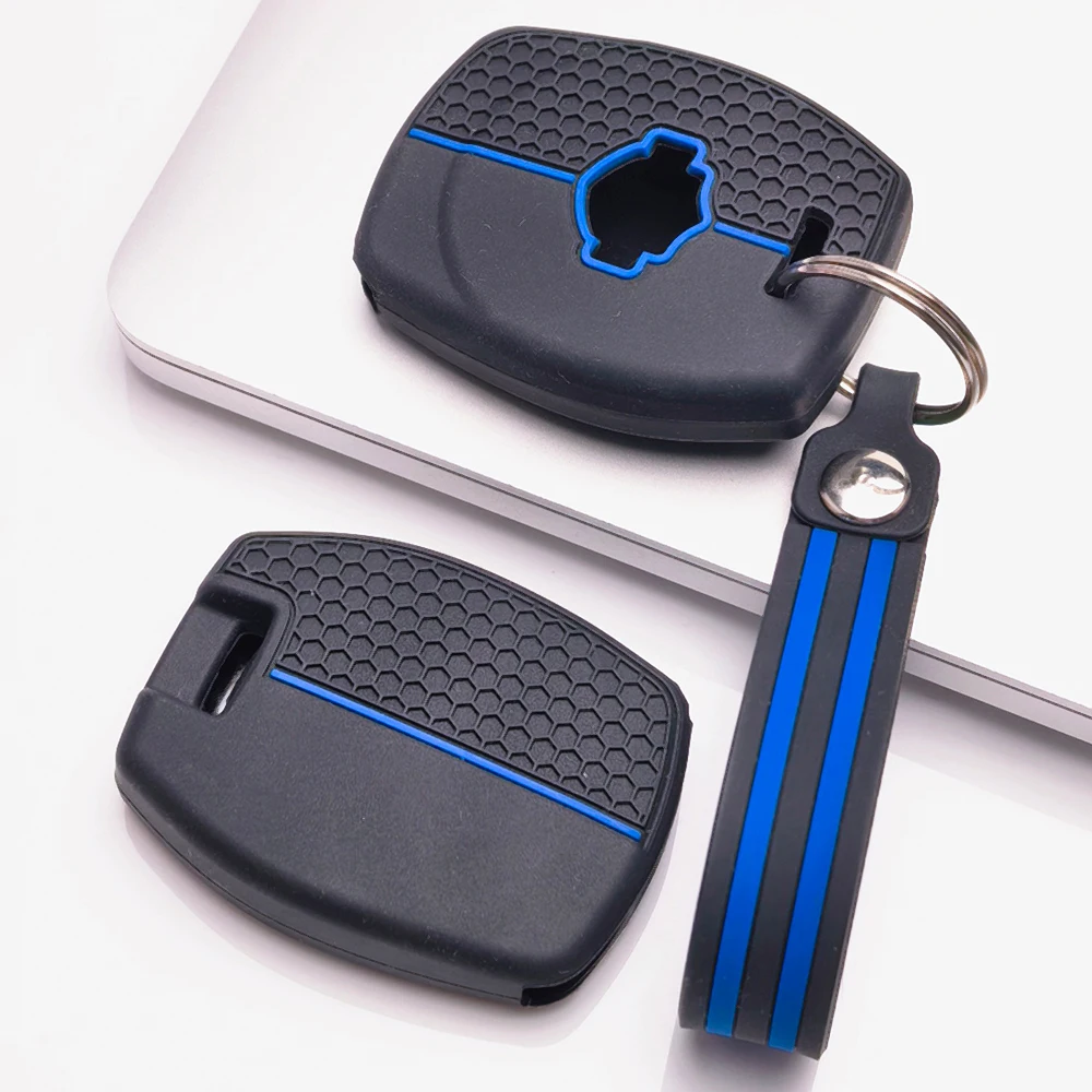 Silicone Car Key Fob Cover For Harley Davidson XL Dyna Softail Touring Trike Sportster S 1250 RH1250 RA1250S with double loop