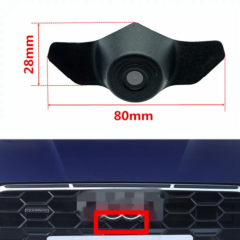 YIFOUM HD Car Front View Parking Night Vision Positive Logo Camera For Audi A5 Cabriolet Coupe Sportback 40 45 TFSI 2021 2022