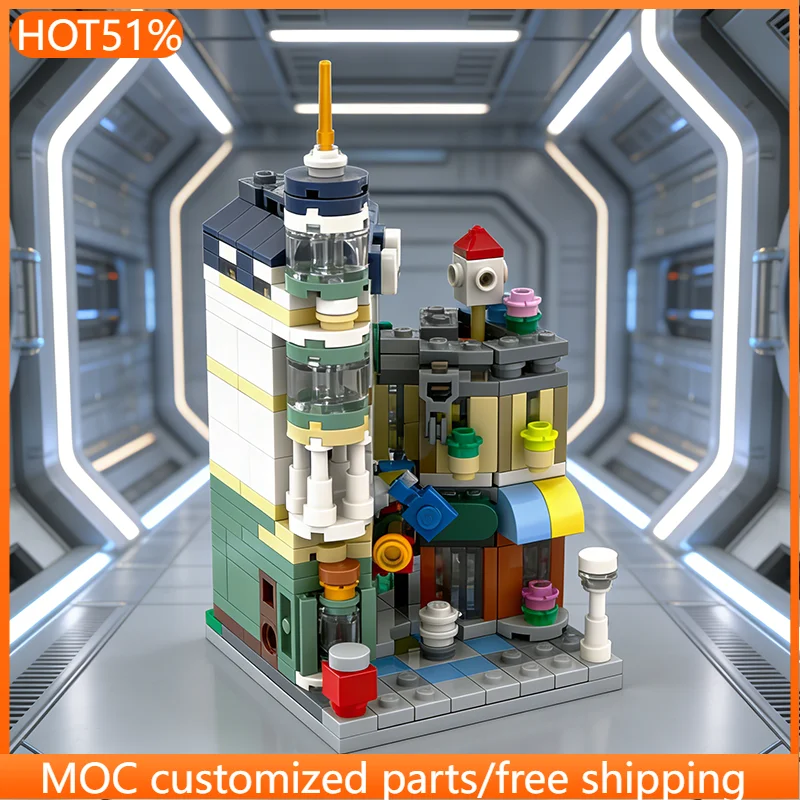 

331 PCS Urban Mini Shopping Street MOC Customize Modular Building Block Brick Popular Simple Technology DIY Toy Birthday Gift