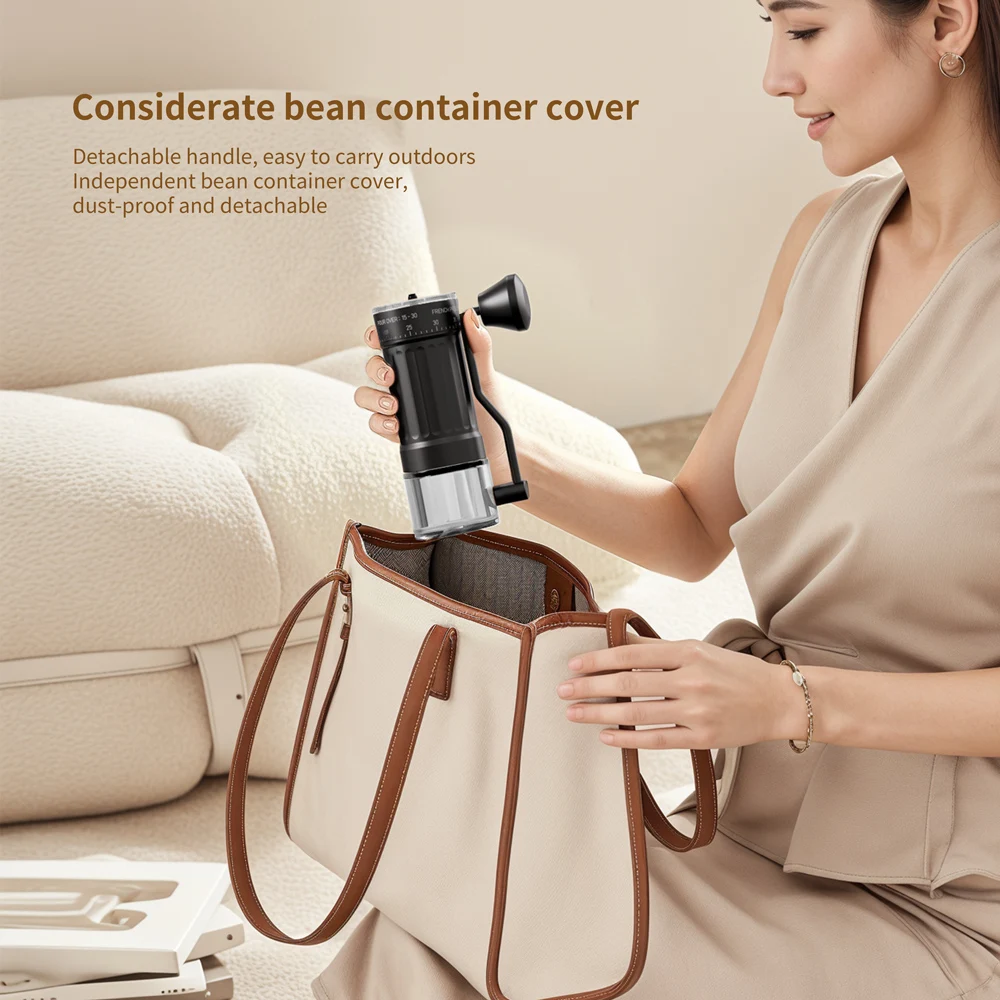 Manual Coffee Grinder External Scale 40 Gear Adjustable Ceramic Grinding Core High-Quality Professional Home Coffee Making Tool