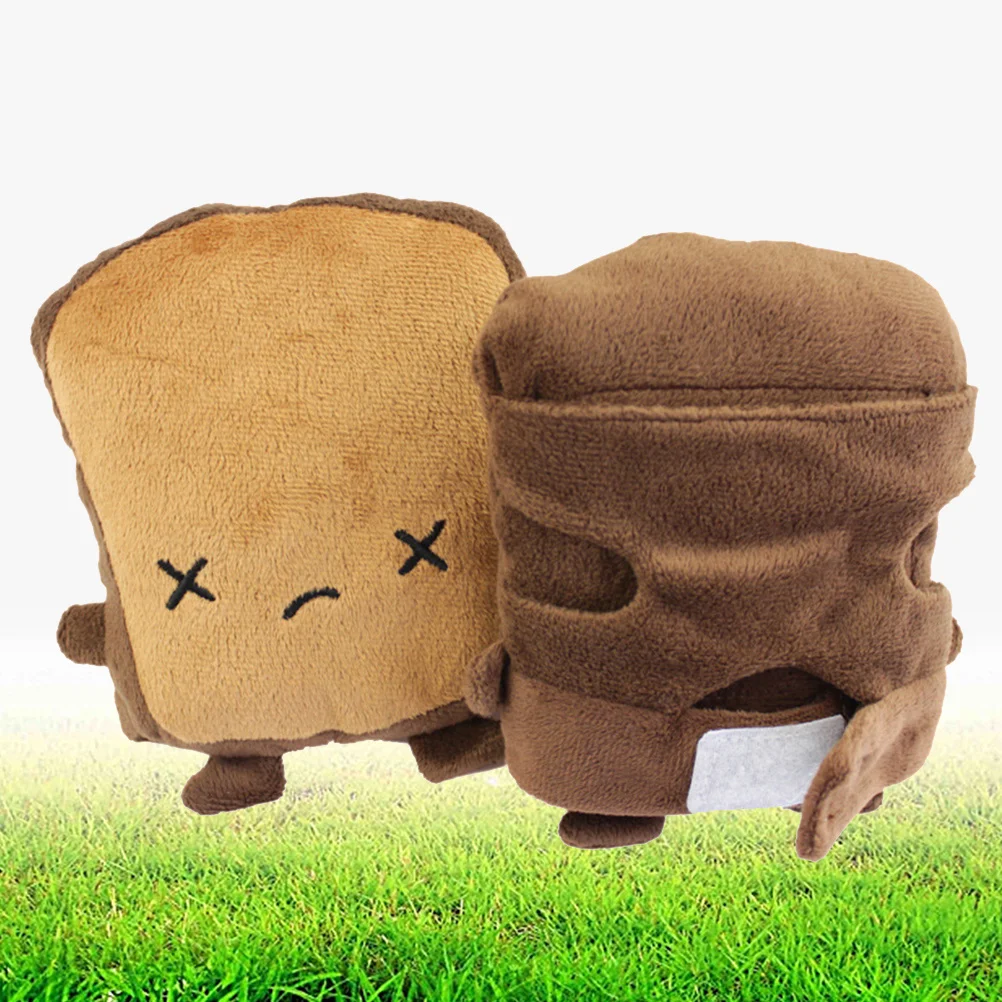 

1Pair USB Heated Half Finger Gloves Bread Toast Style Warm Gloves Winter Hand Warmer Electric Fingerless Cartoon Design