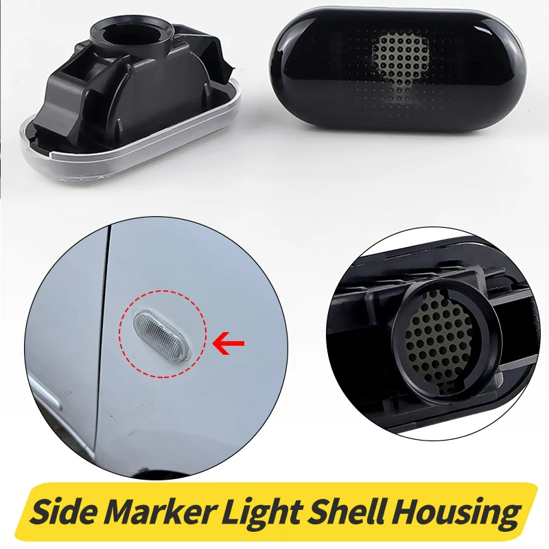 

2PCS For Nissan Cube/Camiones/Dualis/Frontier Car Turn Signal Side Fender Marker Light Lamp Cover Shell Housing Left&Right