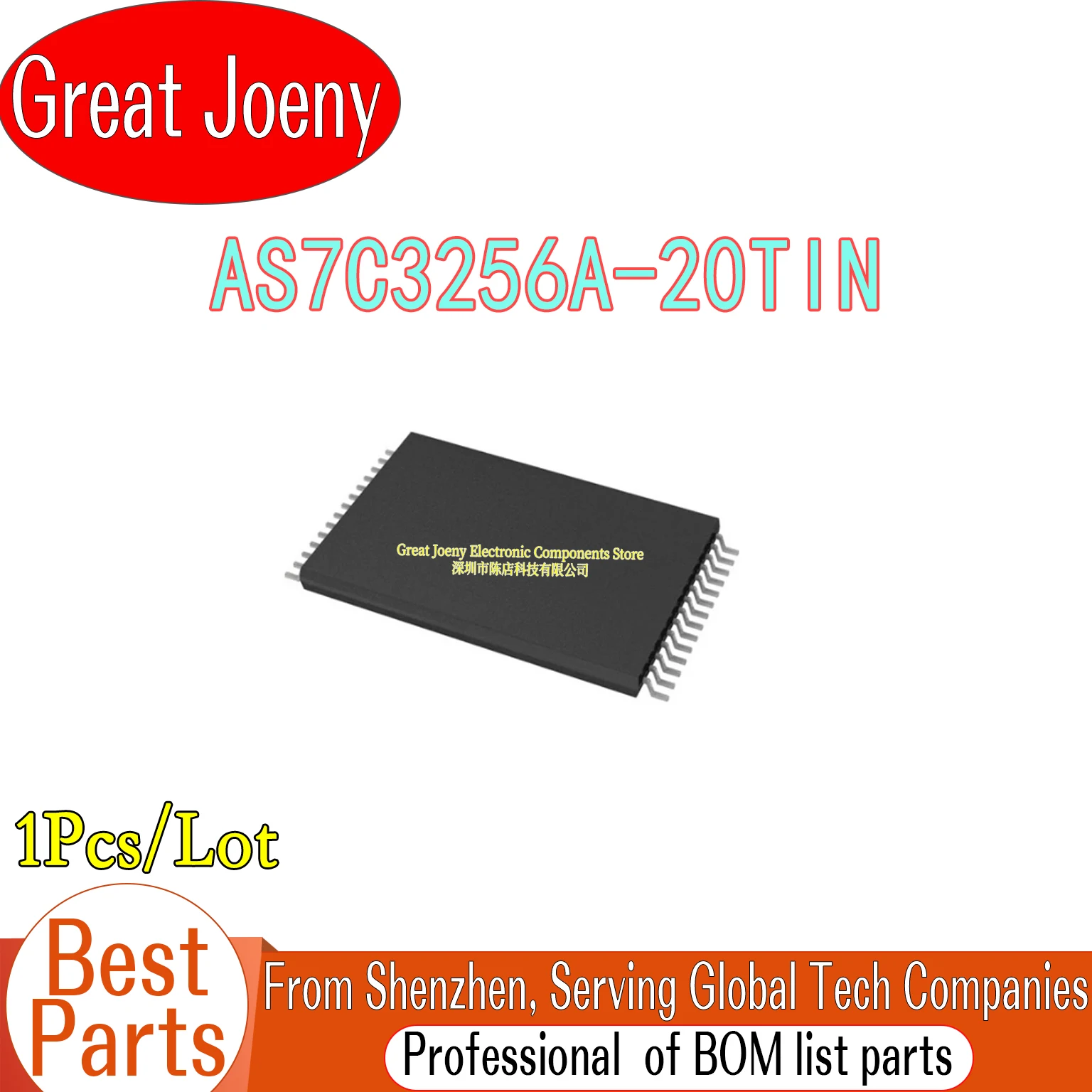 100% New Original AS7C3256A-20TIN AS7C3256A AS7C3256A-20TI IC SRAM 256KB Chipset TSOP-28