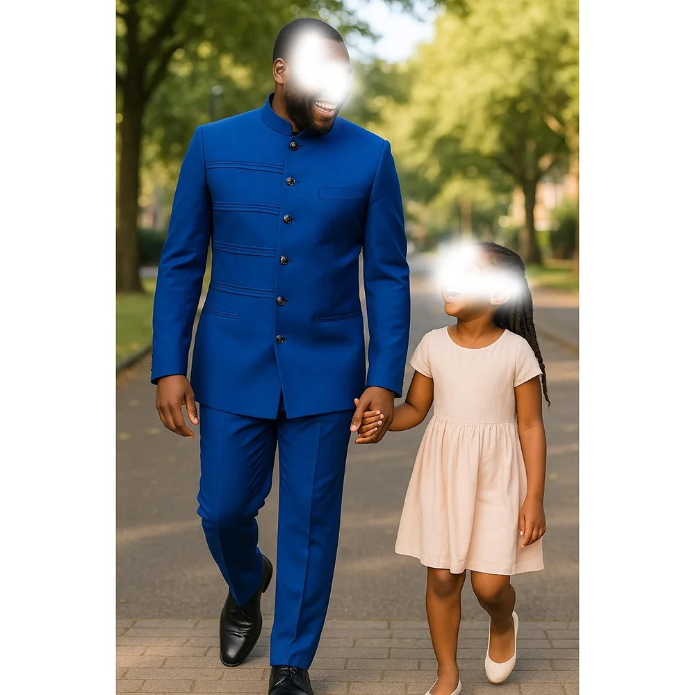 

Royal Blue Single Breasted Peaked Lapel Men Suits 2 pieces (Jacket+Pants) Wedding Evening Party Sets Formal Occasions Suits