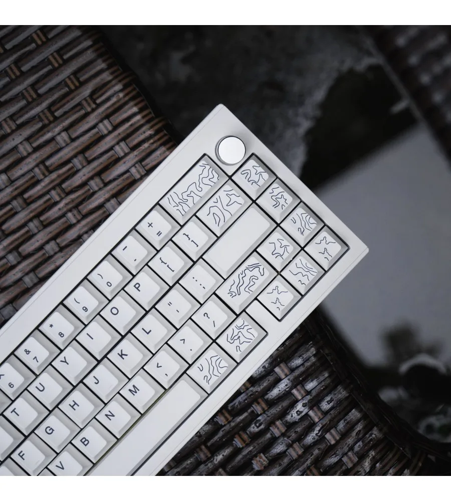 Keycap 142 Keys PBT Sublimation Cherry Original Height Canyon White Mechanical Keyboard