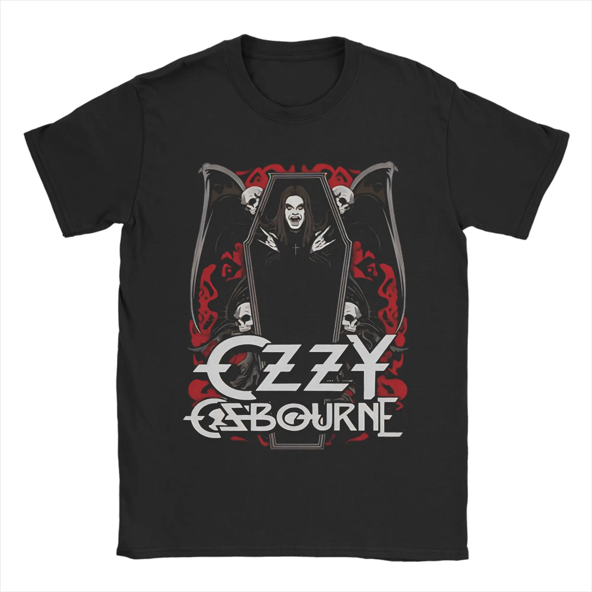 Amazing Black Sabbath Ozzy Singer (2) T-Shirts for Men Crew Neck Pure Cotton T Shirts  Short Sleeve Tee Shirt Plus Size Clothes
