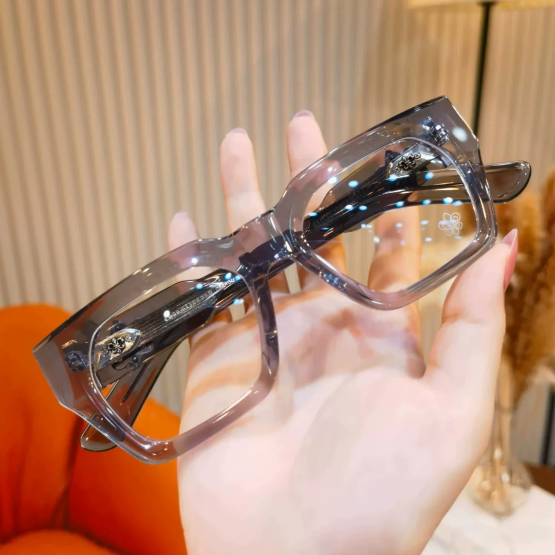 2026 New World Fashion Top Art Designer Men's Luxury Glasses Casual Retro Thick Punk Modern Simple Women's Acetate Glasses Frame