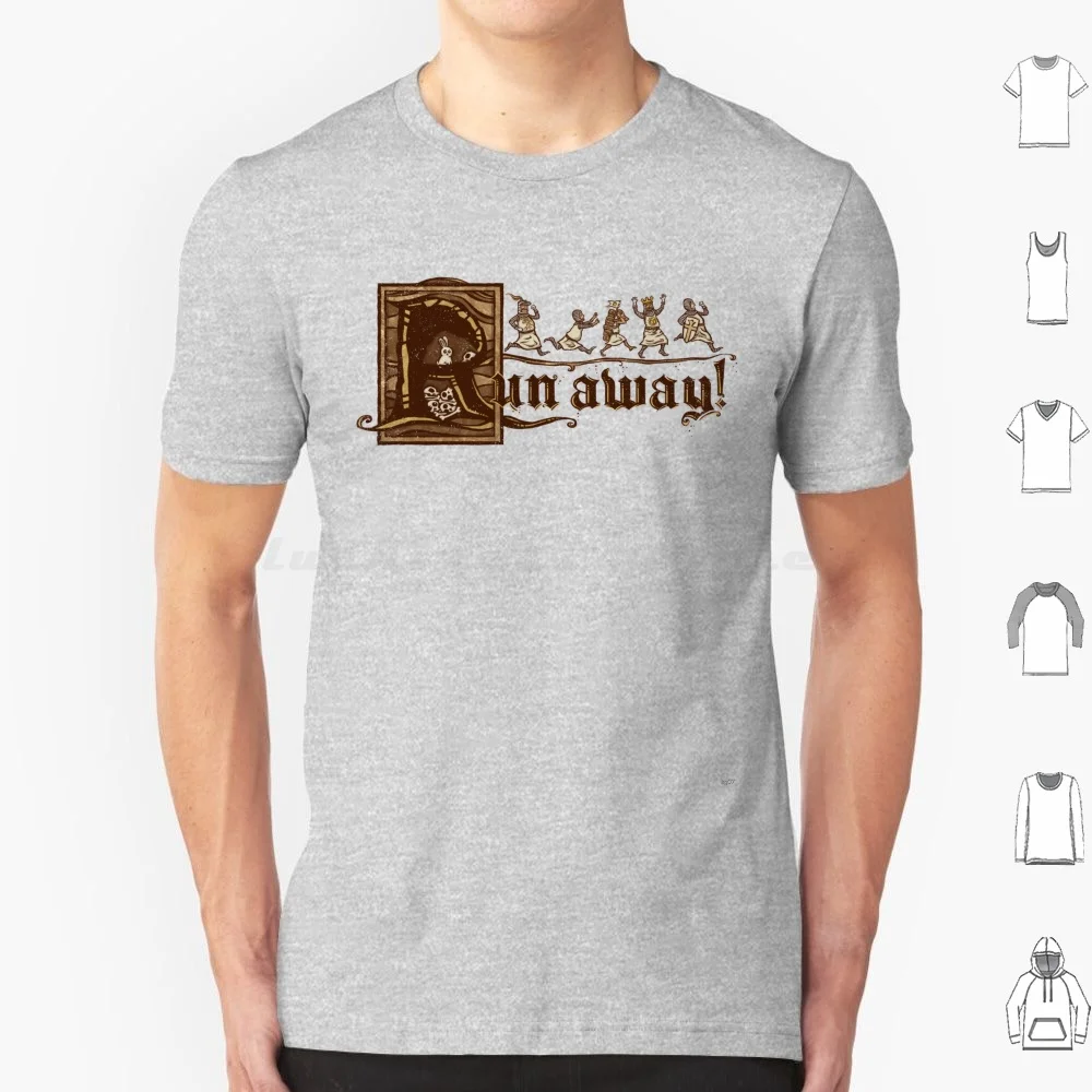 ¡Fuerte! Camiseta de talla grande 100% algodón y el Santo Grial Santo Caballero Negro Rey Arthur Newt Witch Killer Rabbit