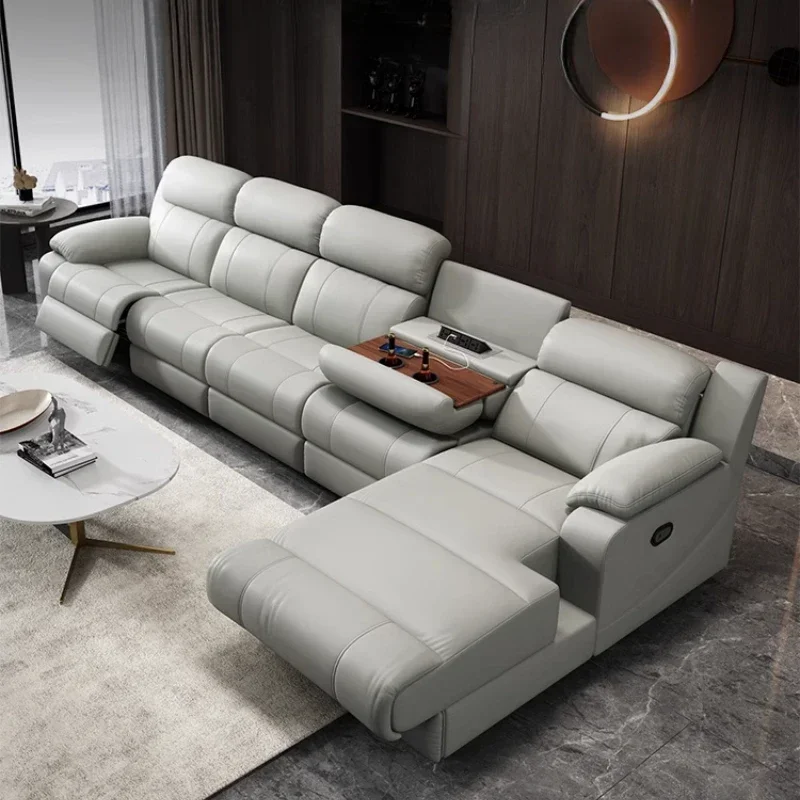 

Italian Genuine Leather Sofas Luxury Recliner Designer Floor Lounge Sofa Sectionals Modern Woonkamerbanken Home Furniture