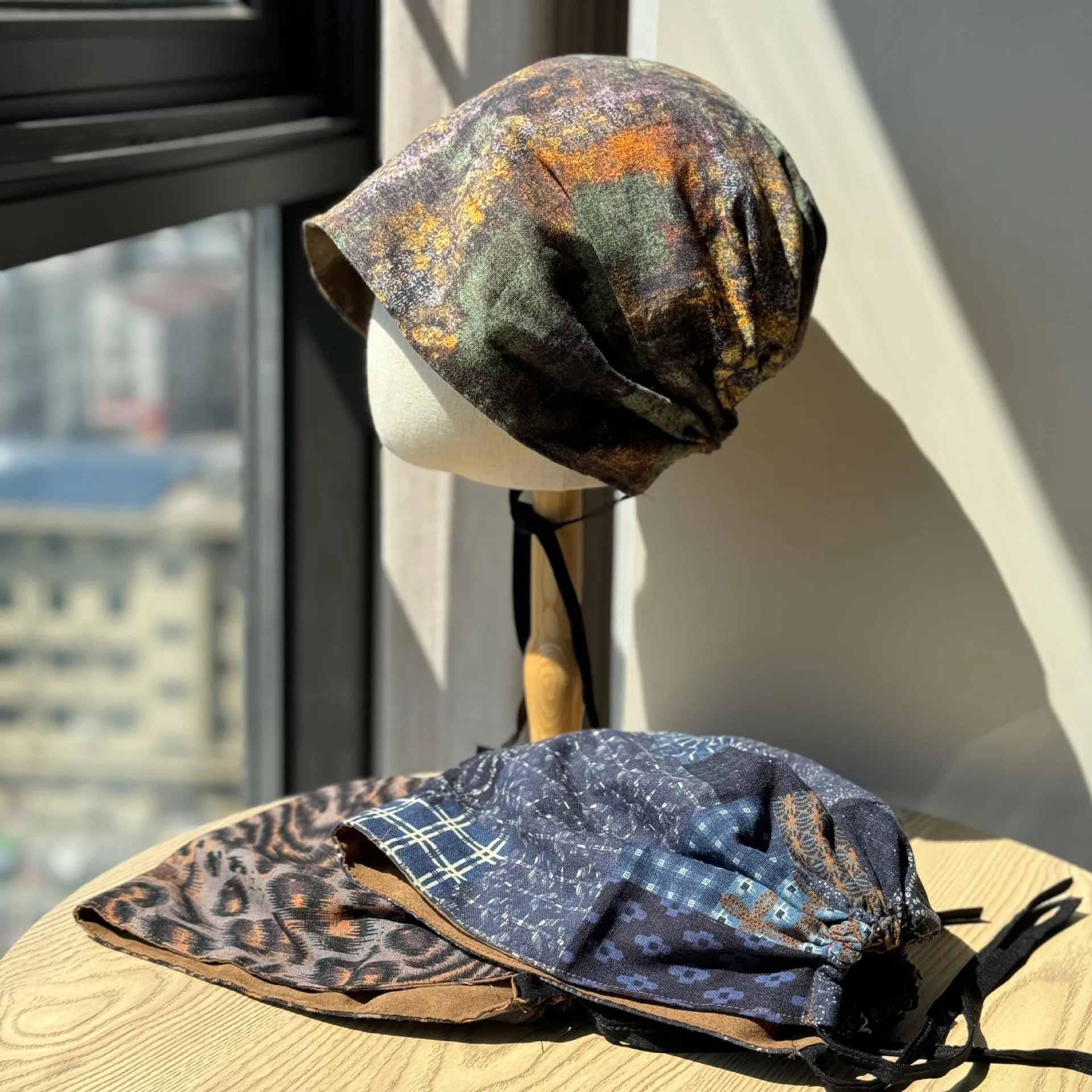 Trendy Colourful Retro Beanie Hat for Women Summer/Autumn Street Style Fashion Beanie Cold Weather Hat