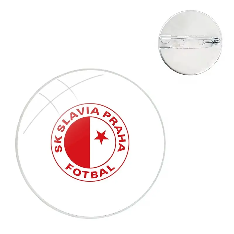 Sk Slavia Praha Czech Republic Pins Badge Metal Brooches For Clothes Backpack Decoration gift