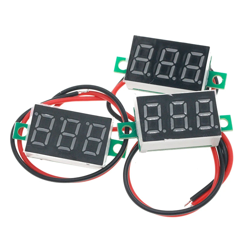 0.36 Inci 0.36 Inci DC 4.7-32V 3 Digit Display Voltmeter Mini LED Digital Panel Volt Tegangan Meter instrumen Merah/Biru/Gree