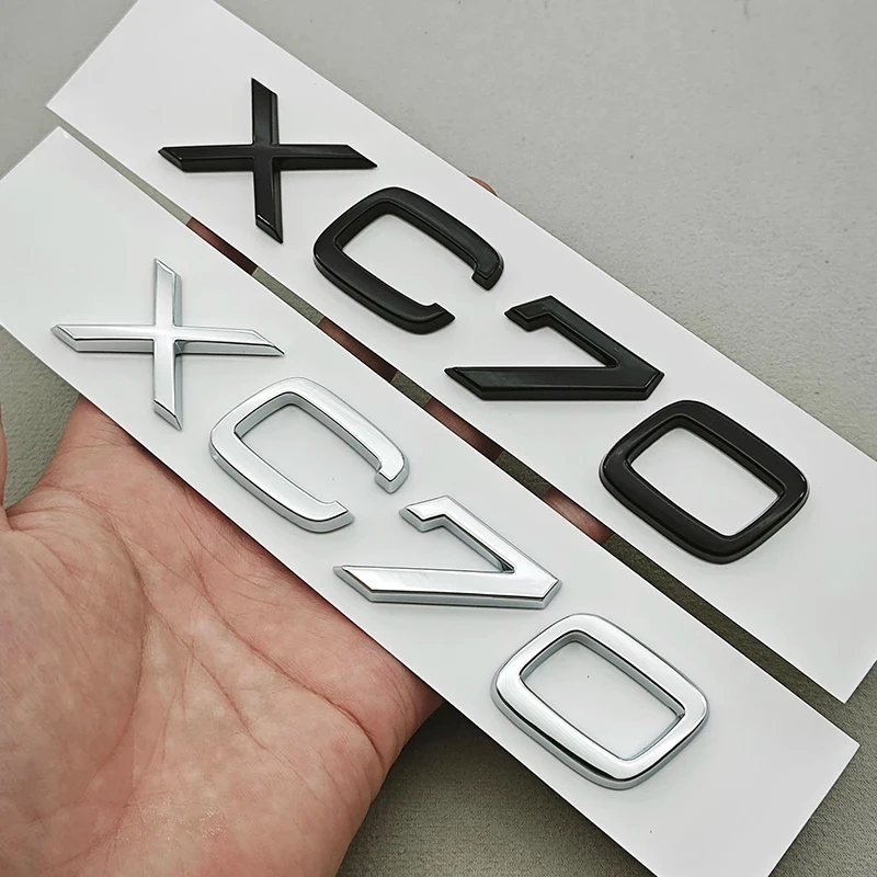 3D Car Letters XC70 S70 V70 Logo Rear Trunk Badge ABS Emblem Decals For Volvo XC70 S70 V70 Exterior Accessories