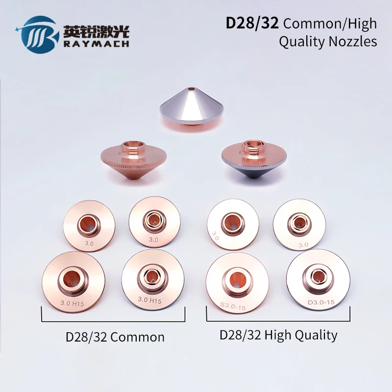 Raymach Laser Nozzle For Precitec Laser Head WSX Single Layer 1.2mm Overspeed 1.4E Double Chroming Dia28mm H15 M11 Copper Nozzle