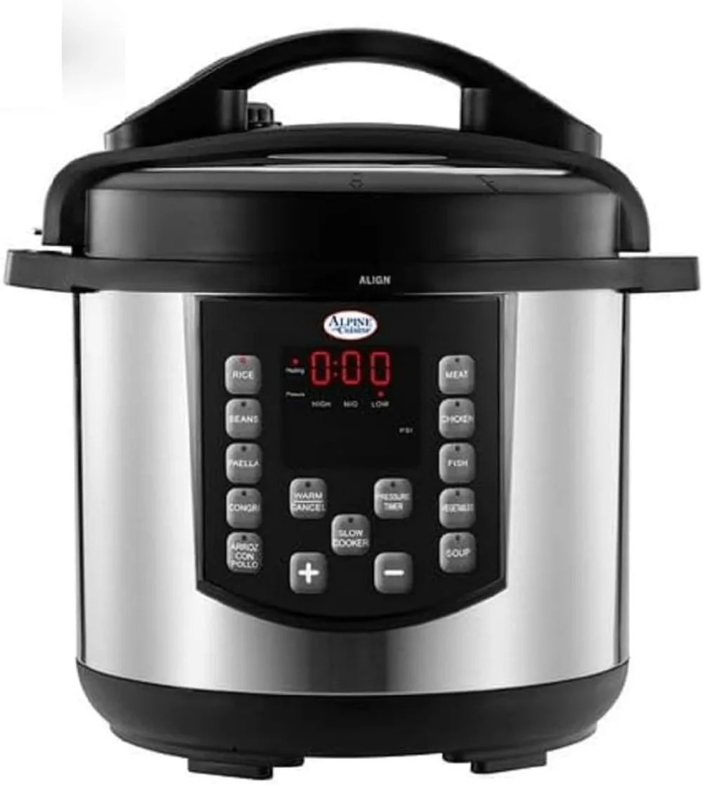 Alpine Cuisine Electric Digital Pressure Cooker 12 Set Multifunction | Durable Aluminum Cooking Pot Non-Stick Coating  12