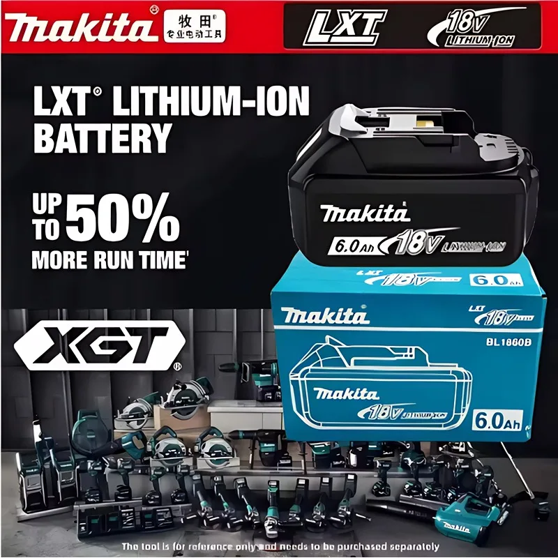 

2025original makita battery, makita 18v Tools Lithium Battery 6Ah/5Ah/3Ah makita DTW700 DDF487 DTD173 DGA404 HR140D DJV182