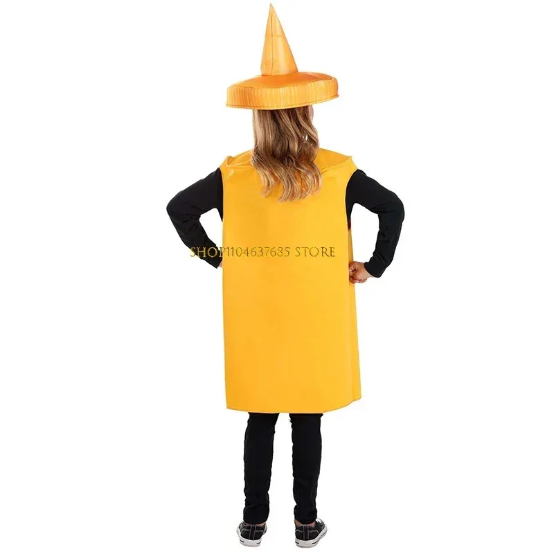 Unisex 2025 Girl Food Fancy Dress Up Cosplay Boy Kids Mustard Ketchup Fun Halloween Costume Set