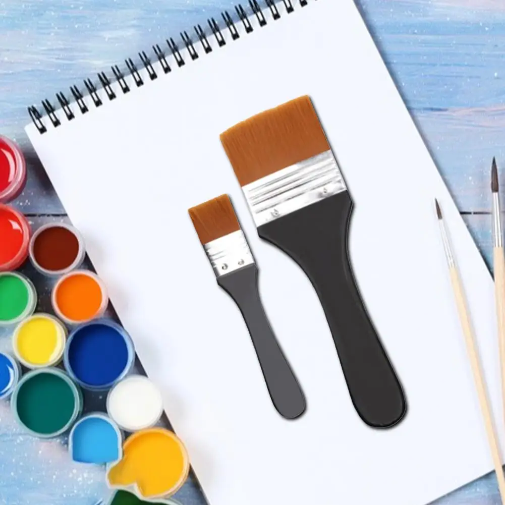 Pincel de dibujo conveniente suave para escribir acuarela pincel de pintura cómodo agarre pincel de pintura de cabeza ancha