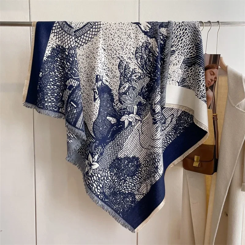 

Luxury Winter Cashmere Scarf Women New Design shawlWarm Pashmina Blanket Square Scarves Female Shawl Wraps Thick Foulard Bufanda