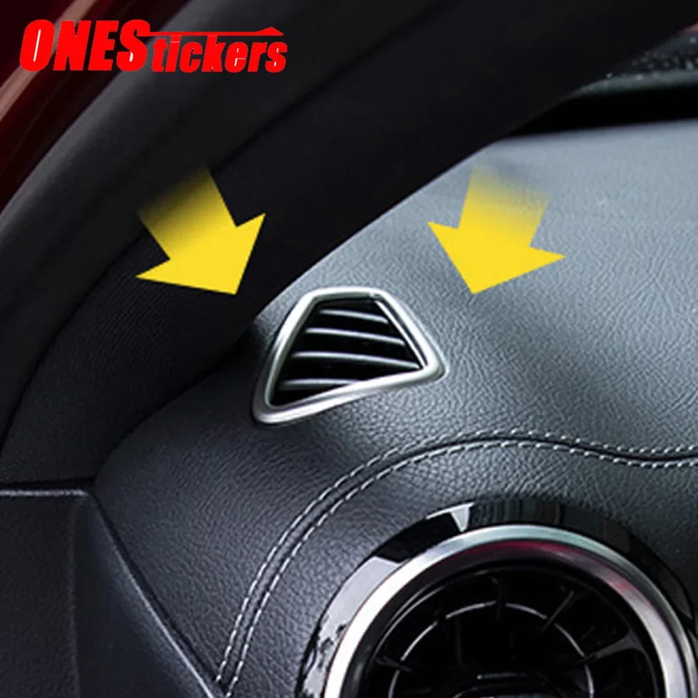 For Mercedes Benz A CLA Class W177 V177 C118 W118 2019-2024 Stainless Steel Car Accessories Dashboard Air Outlet Vent Trim Cover