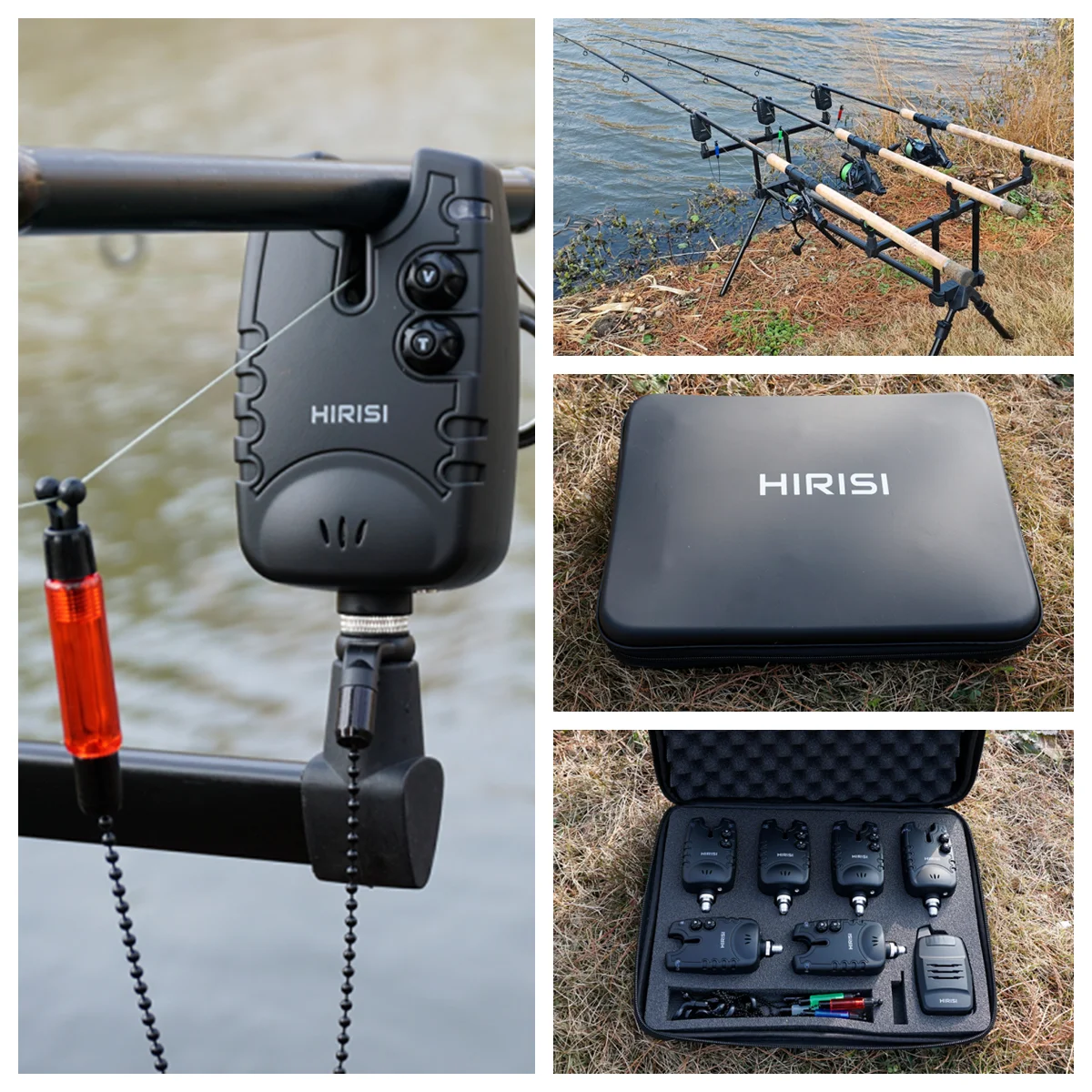 HIRISI SQA-6 Fishing Bite Alarms 6 Set Carp Fishing Alarm Kit LED Alarm Indicator Alert Receiver Fishing Swinger Set - view 6