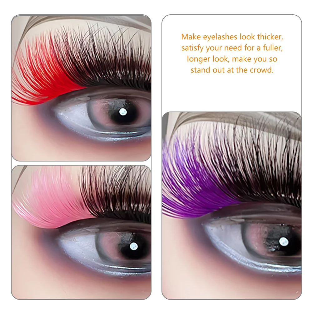 

9 Pairs Colored False Eyelashes with Multicolored Fake Colorful Halloween Faux Cute