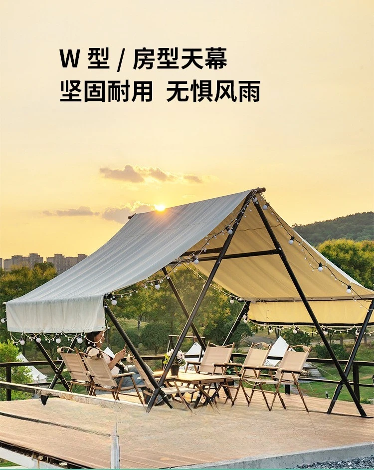 Outdoor restaurant rooftop camping tent, rainproof, windproof and rainproof