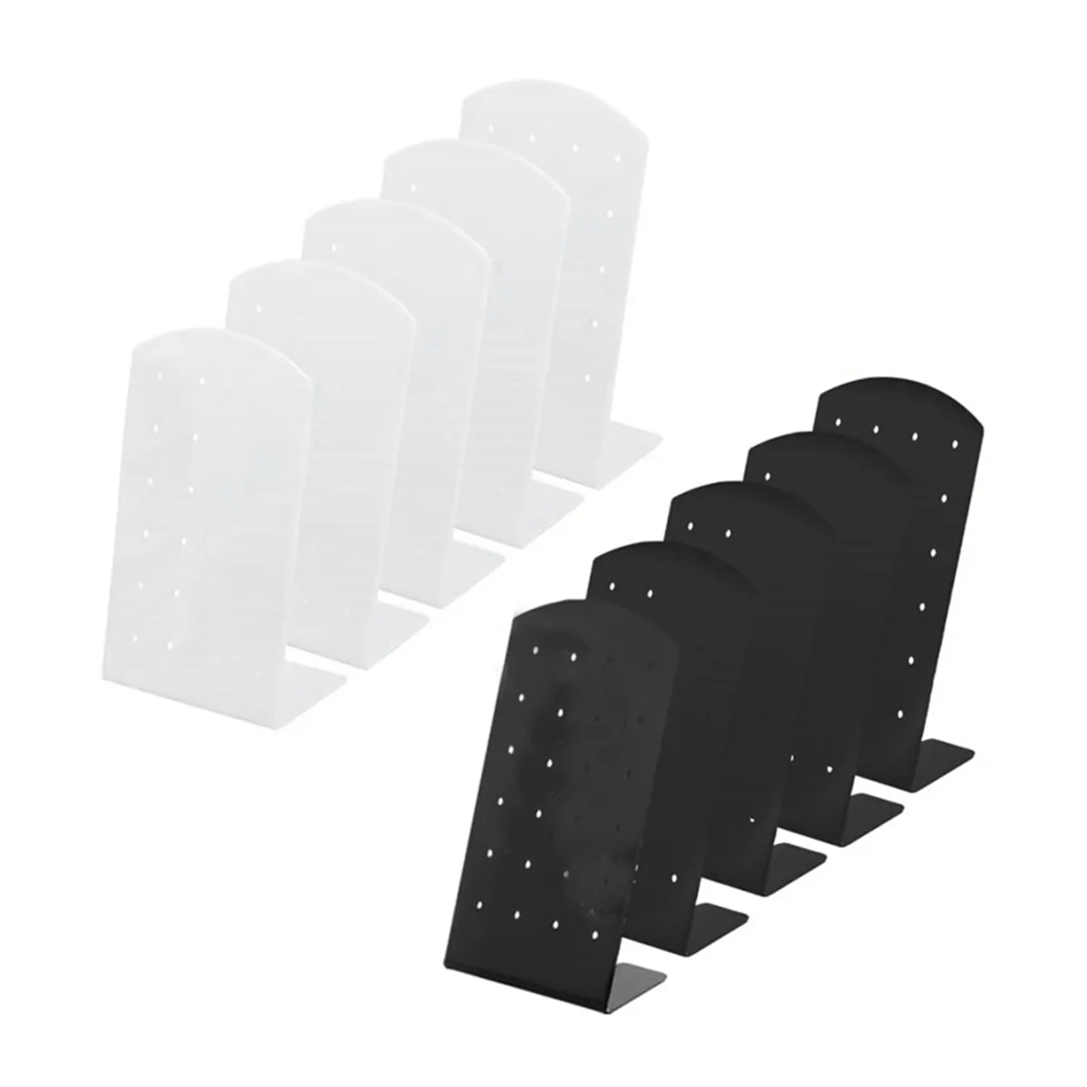 10 Packs 24 Holes Earring Holder Acrylic Ear Stud Earring Display Rack Organizer Stand L-Shape Earrings Ear Studs Rack