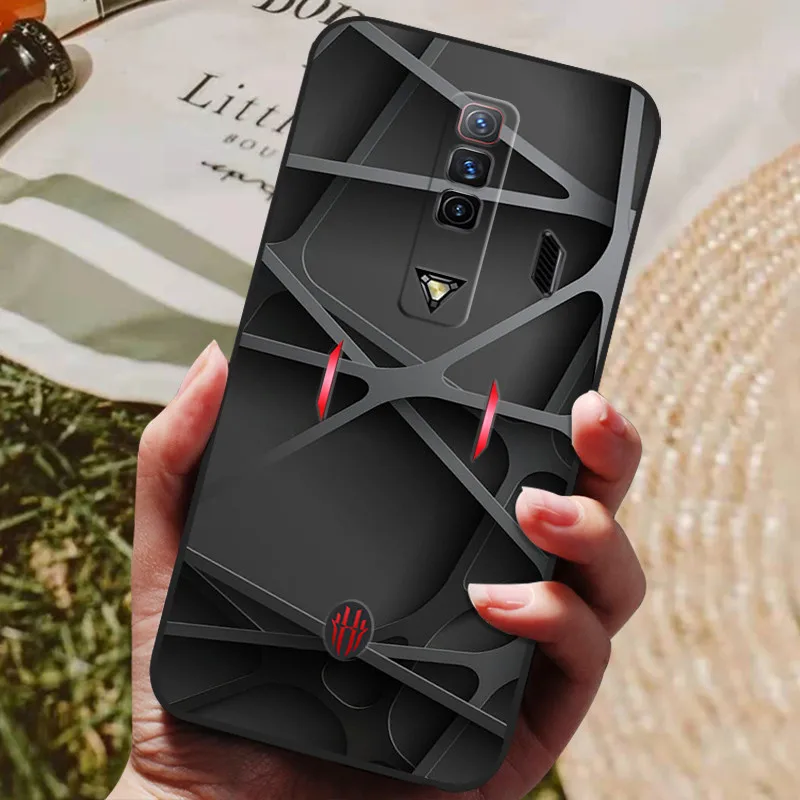 حافظة لهاتف ZTE Nubia Red Magic 7 حافظة عصرية من السيليكون الناعم من مادة البولي يوريثان الحراري للإصدار العالمي Nubia REDMAGIC 7 Pro حافظة Coque Bumper