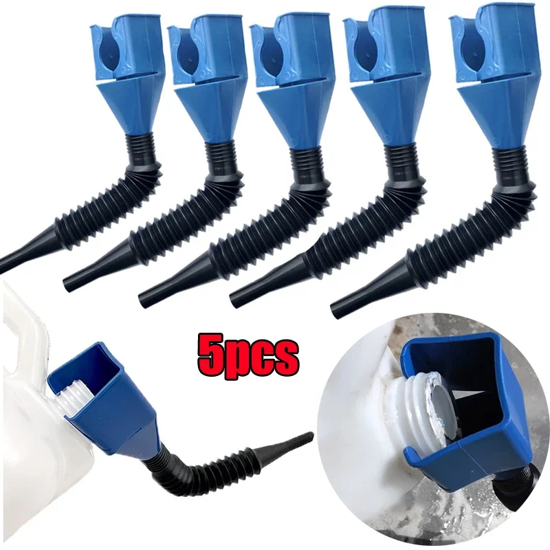 

5Pcs Plastic Car Refueling Funnel Foldable Gasoline Engine Oil Funnel Car Motorcycle Refuel Oil Filling Tools Auto Acessories