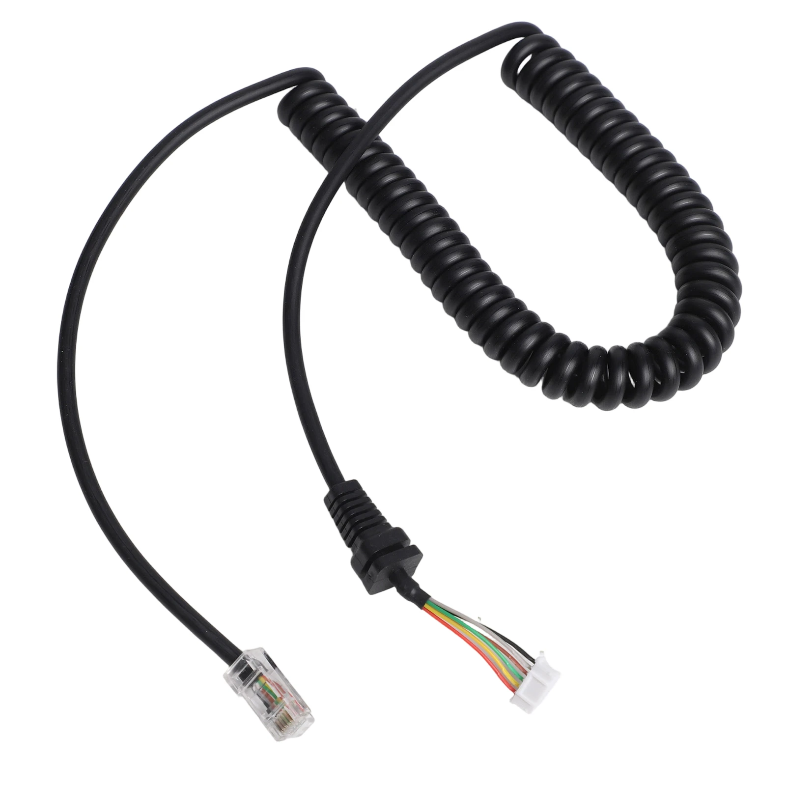 6-Pin Cable Microphone Cable Coil Diameter 4.0 Mm Flexible Length Up To 150 Cm Handheld Microphone Cord 4.0 Mm