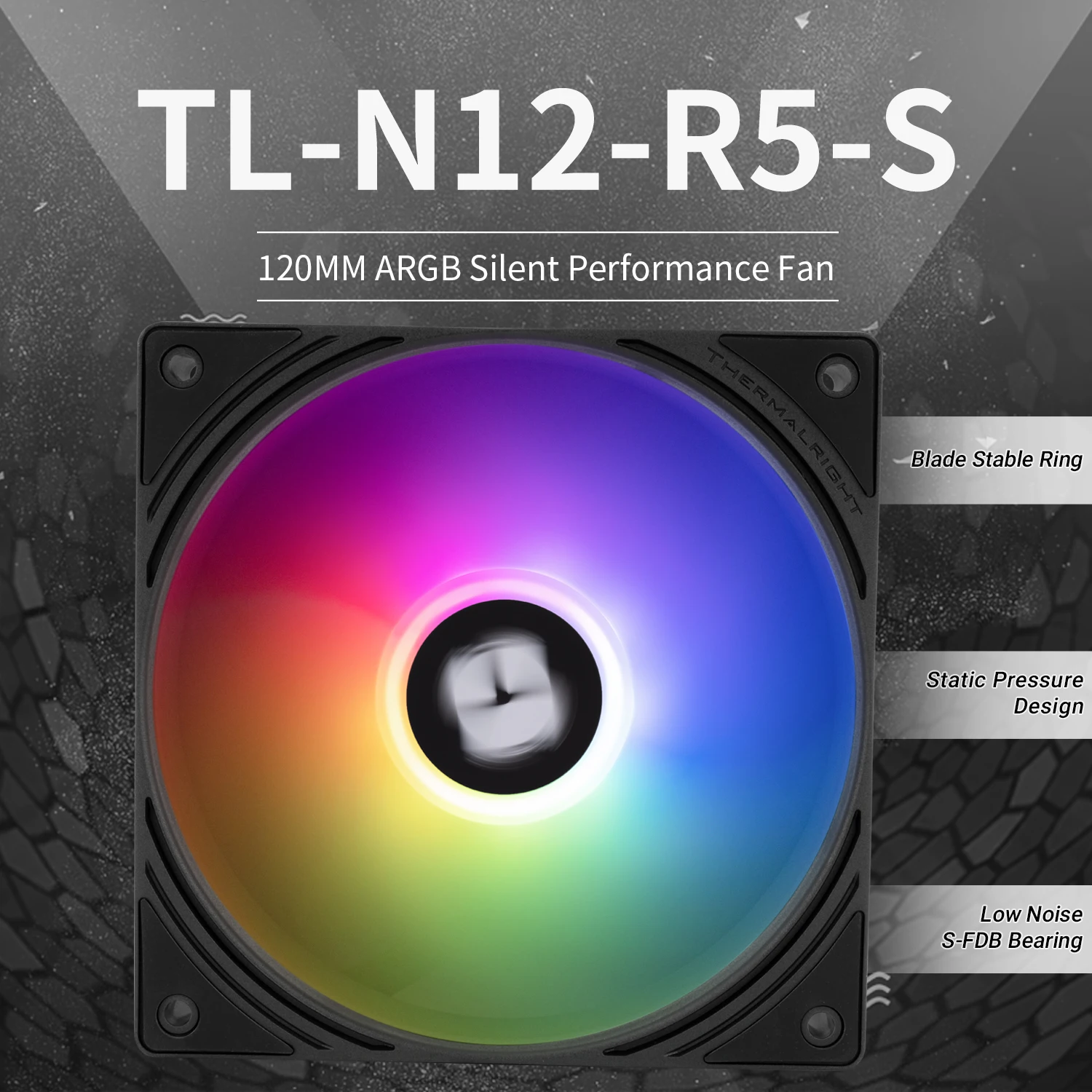 

Thermalright 120 мм TL-N12-R5-S/N12W-R5-S/N12-R5/N12W-R5 Вентилятор охлаждения процессора ARGB 120 мм Высокопроизводительный вентилятор 2000 об/мин 4 контакта