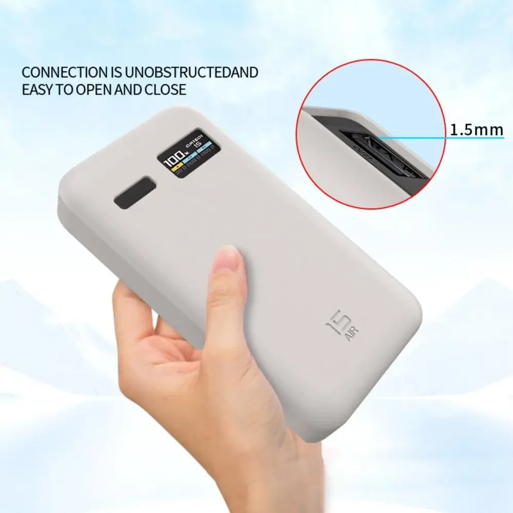 Shockproof Silicone Case Dustproof Solid Color Protective Case Soft Portable for CUKTECH No.15 AIR 15000mAh 100W