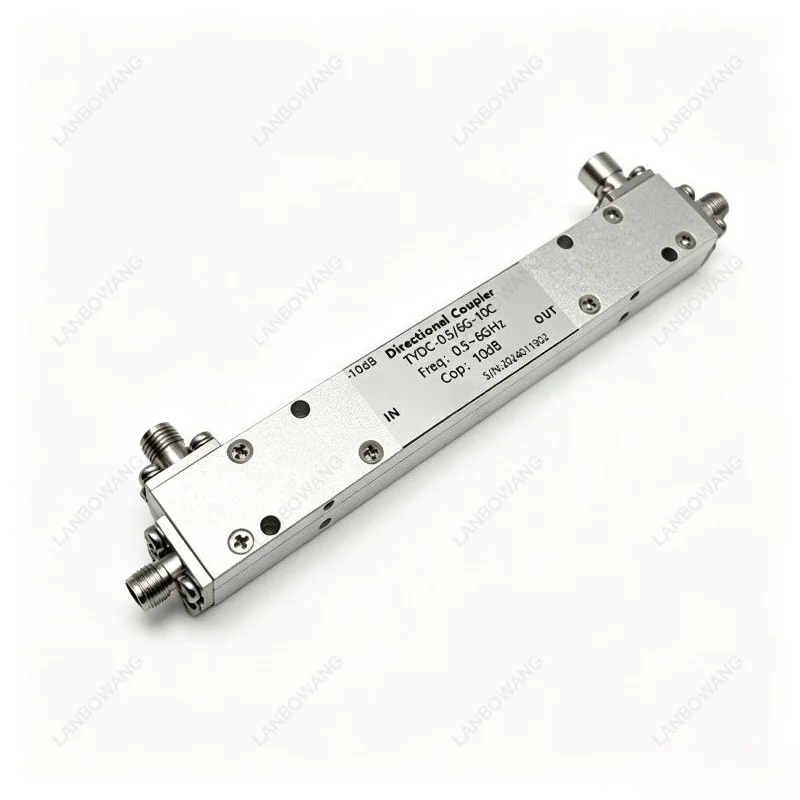 0.5-6GHz SMA Microwave Directional RF Coupler 10dB High Frequency Signal Test Accessory