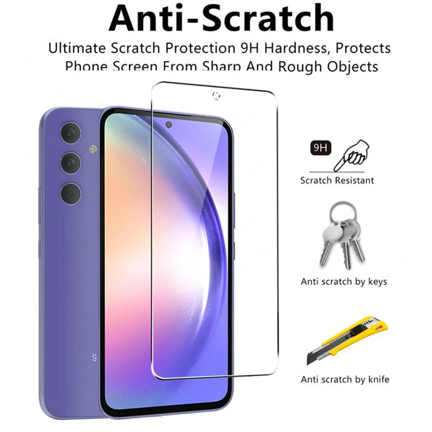 For Samsung Galaxy A54 5G 2/4Pcs HD Full Cover Tempered Glass Film