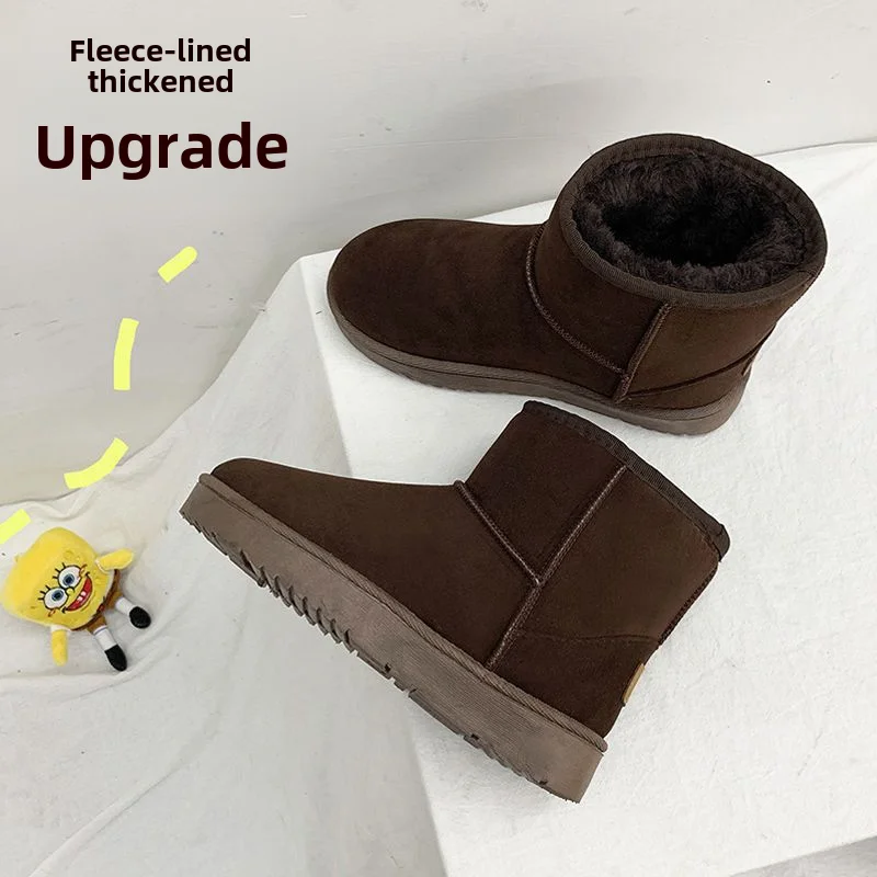 نمط جديد Ugc المرأة الشتاء الثلوج الأحذية منتصف العجل قصيرة المضادة للانزلاق أحذية قطنية دافئة تنوعا طالب الأحذية العصرية