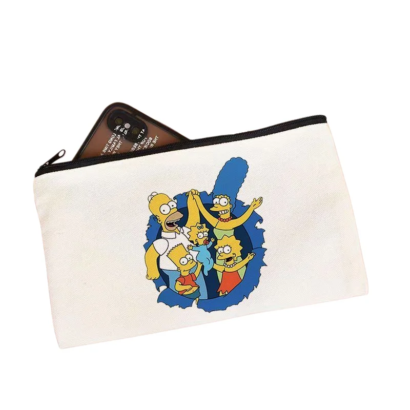 The Simpsons Federmäppchen Bart Simpson und Lisa Simpson Cartoon niedlich kreativ große Kapazität tragbare Schüler-Schreibwarentasche Geschenk – Detail 3