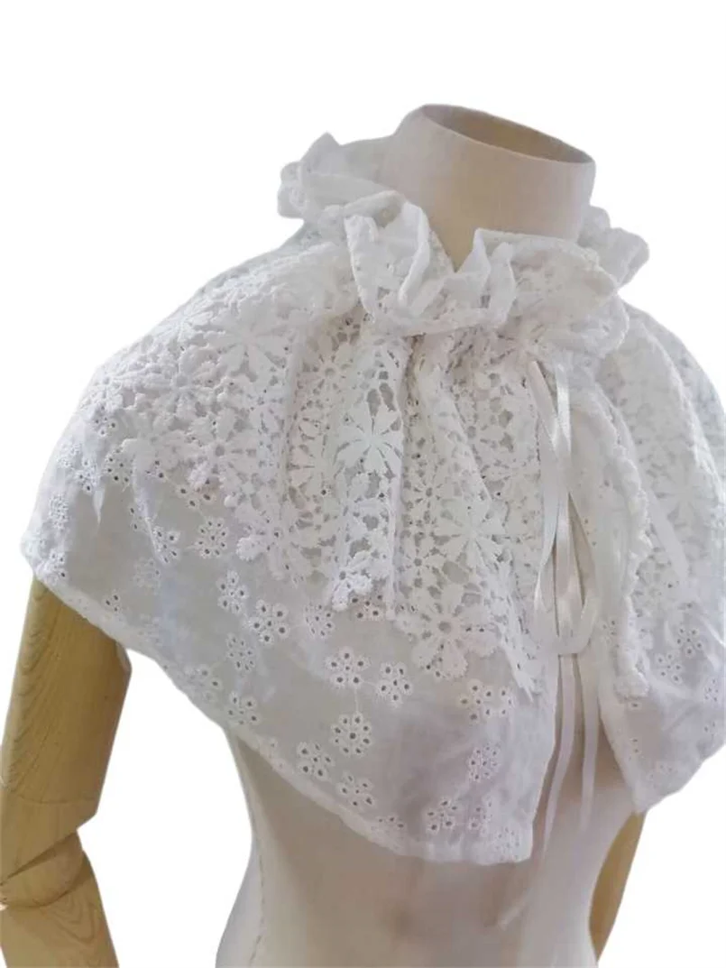 Women Vintage Shawl Lolita Capes Lace Evening Cape Party Wrap Poncho Female Hollow showl