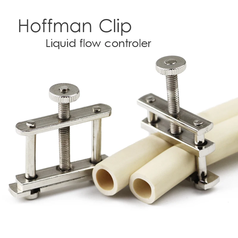 Lab Metal Hoffman Tube Hose Clamp Screw Adjustable Water Pinchcock Stopper Clip Pinch Cock Holder for Liquid Flow Control A3