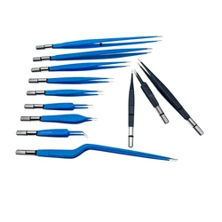 Electro Surgical EU  Electro Insulated Bipolar Forceps Ophthalmic Surgical Instruments Reusable Tweezers