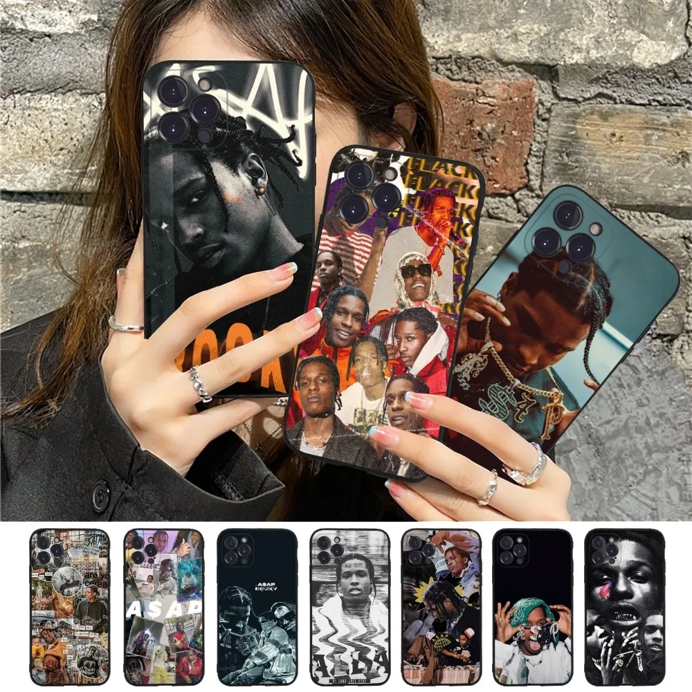 A-Asap Rapper R-Rocky Phone Case Silicone Soft for iphone 15 14 13 12 11 Pro Mini XS MAX 8 7 6 Plus X XS XR Cover