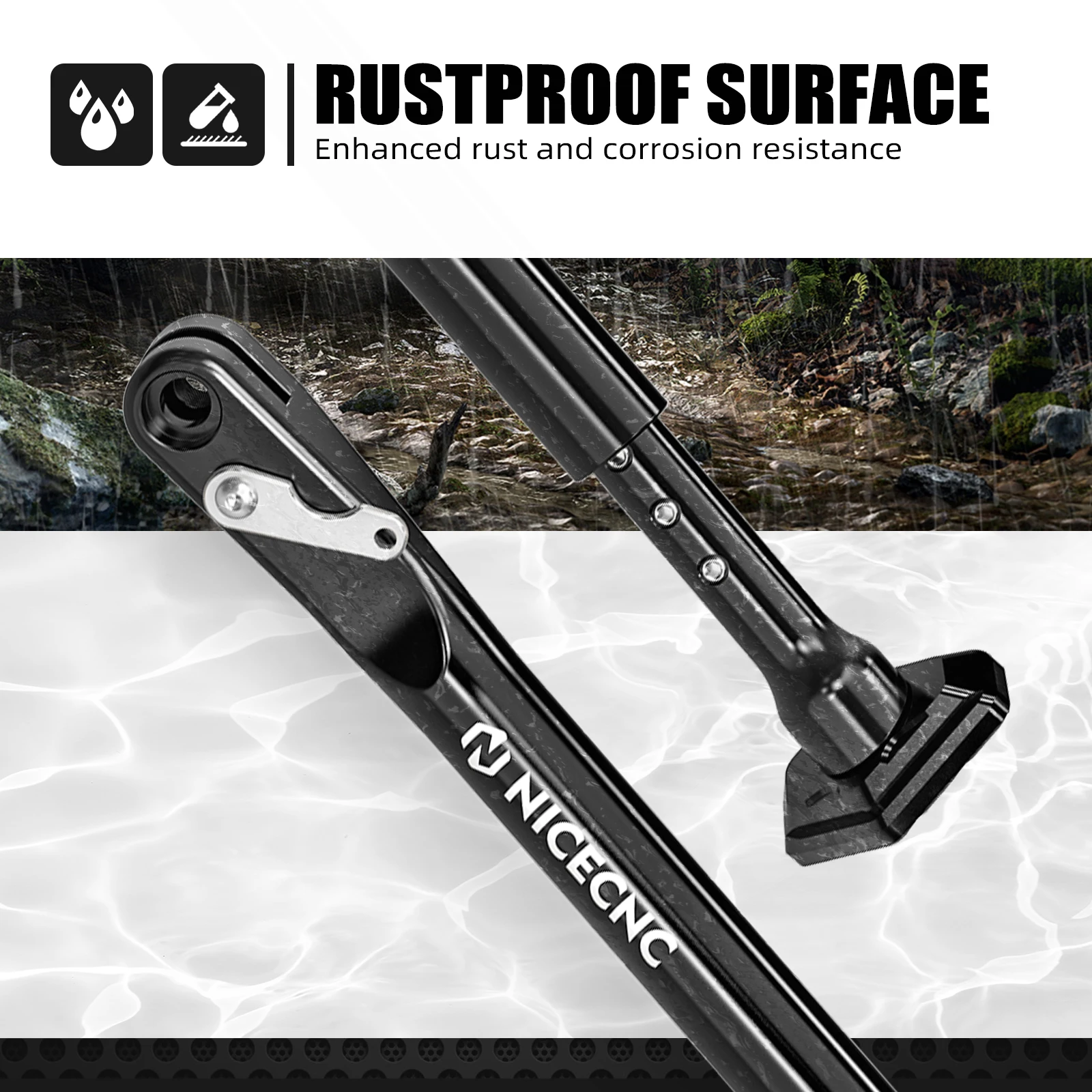 NICECNC Adjustable Kickstand Aluminum For Sherco SE-R SEF-R 125 150 200 250 300 350 400 450 500 2012-2024 2023 2022 2021 2020